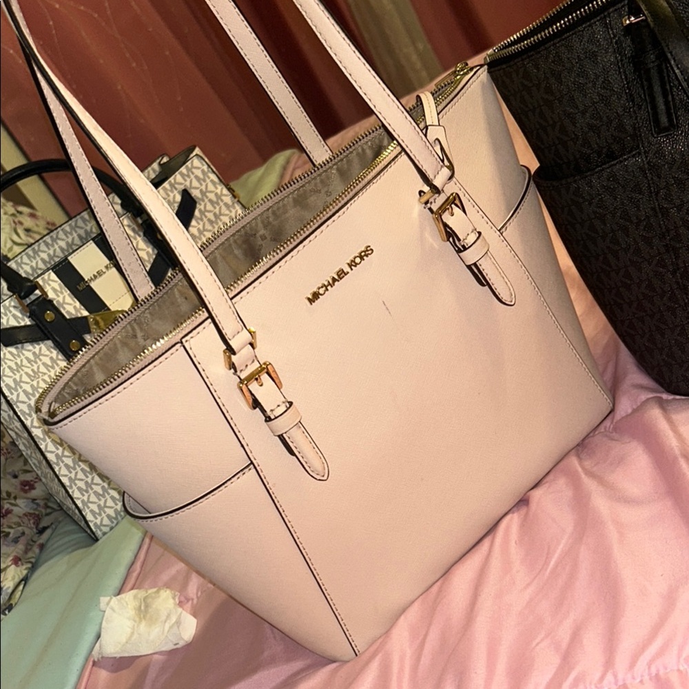 Michael Kors Pink Saffiano Leather Tote